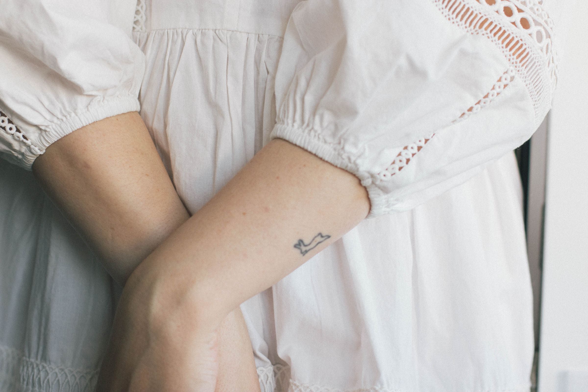 Ellenmere linen dress in natural light